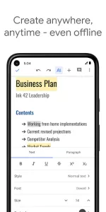 Google Docs app screenshot 3