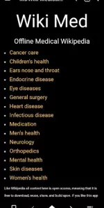Mini Medical Wikipedia Offline app screenshot 1