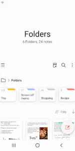 Samsung Notes app screenshot 1