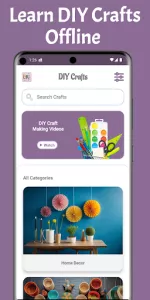 Learn DIY Craft Ideas Offline app screenshot 1