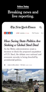 The New York Times app screenshot 2