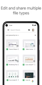 Google Sheets app screenshot 4