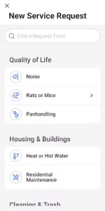NYC311 app screenshot 3