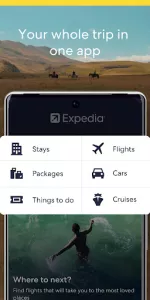 Expedia app screenshot 1