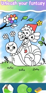 Drawing Princess Coloring Game app screenshot 5