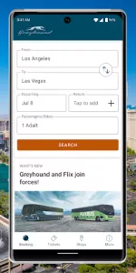 Greyhound app screenshot 2